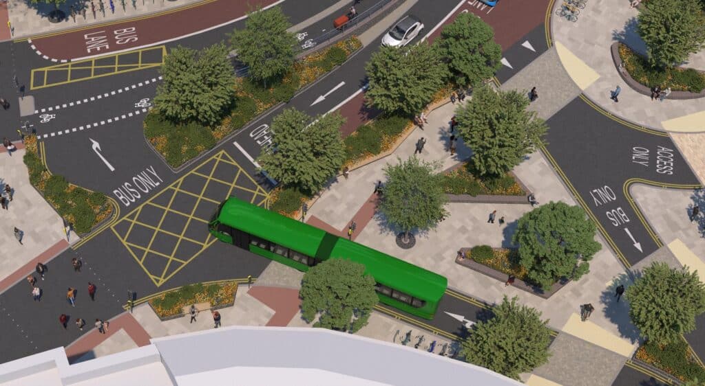 Artist's impression - new access from Union St to The Haymarket