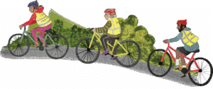Illustration of a Cycle training led ride
